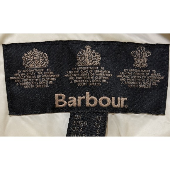 BARBOUR Jenkins Quilted Women's Jacket Cream Size 6 Spring Fall Retail $ 375 EUC - Picture 3 of 9